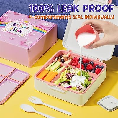 Unicorn Bento Lunch Box for Girls Toddlers, 5 Portion Control Sections, BPA  Free Removable Plastic Tray, Pre-School Kid Toddler Girl Daycare Lunches