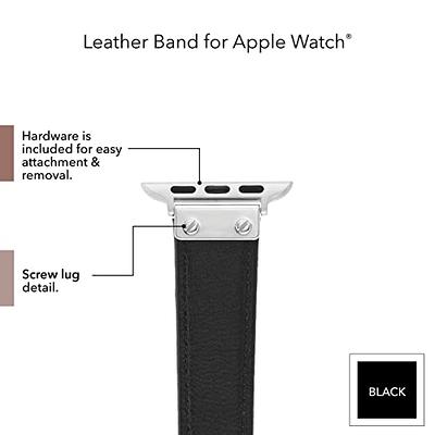 Designer Band Compatible with Apple Watch 45mm 44mm 42mm, Luxury Beige  Plaid Elements Soft Leather iWatch Band with Classic Firmly Buckle for  iWatch