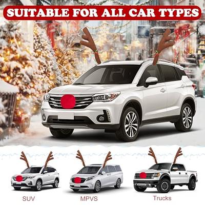 Car Reindeer Antlers & Nose Full Set - Christmas Decorations for