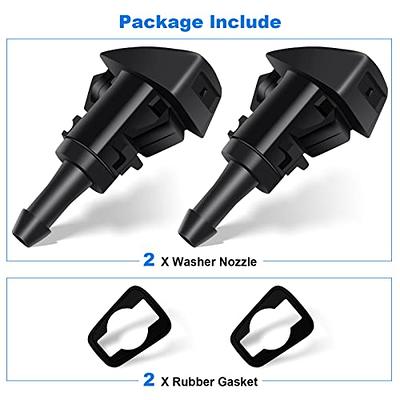 Windshield Wiper Fluid Washer Jet Spray Nozzle with Rubber Gasket for JEEP