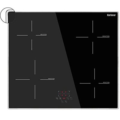 Karinear 8400W 30 Inch Electric Cooktop 5 Burners Ceramic Cooktop, Drop-in  Electric Radiant Cooktop with Front and Back Metal Frame, Child Lock