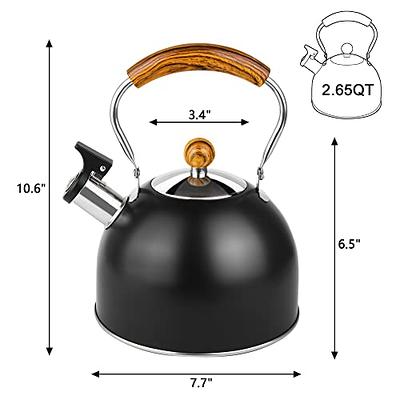 Tea Kettle -2.9 Quart Tea Kettles Stovetop Whistling Teapot Stainless Steel Tea  Pots for Stove Top Whistle Tea Pot - Yahoo Shopping