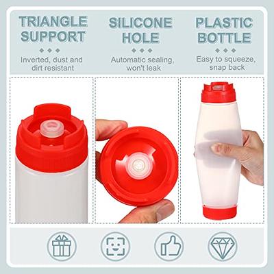 3 Pcs 16 oz Inverted Plastic Squeeze Bottles, Refillable Tip Large Valve  Dispenser Condiment Squeeze Bottle for Sauces Ketchup Sour Cream Self  Sealing Syrup Dispenser for Restaurants (Red, White) - Yahoo Shopping