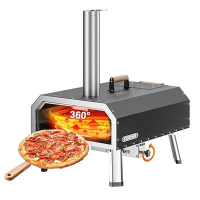 VEVOR Outdoor Pizza Oven 12, Wood Fired Ovens, Stainless Steel Portable  Pizza Oven, Wood Pellet Burning Pizza Maker Ovens with Accessories for  Outdoor Cooking (Rectangle)