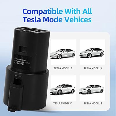 Uiaoeclr J1772 to Tesla Charger Adapter, 80A/250V AC and IP54