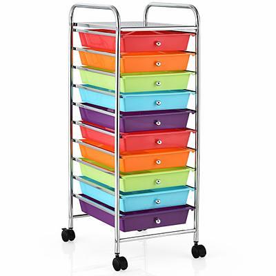 SimpleHouseware Utility Cart with 10 Drawers Rolling Storage Art Craft  Organizer on Wheels 