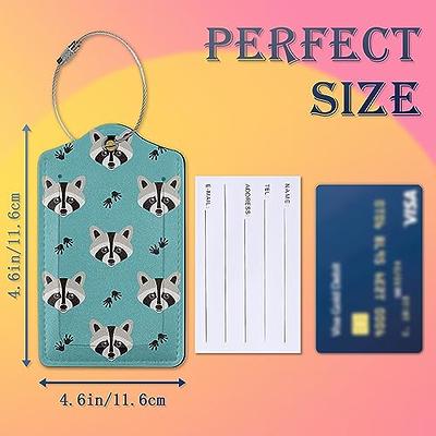  2 Pack Luggage Tags for Suitcases, PU Leather Baggage