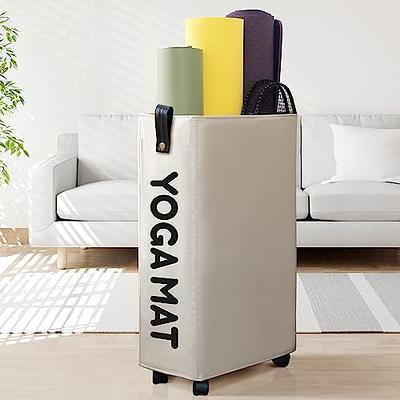 Caroeas Yoga Mat Storage Rack, 27 inches X-Large Yoga Mat Holder Accessories,  Home Gym Equipment Storage Yoga Mats, Women Men Workout Equipment  Organization with 4 Wheels, White - Yahoo Shopping