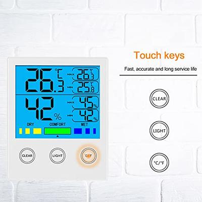 Protmex PT6508 Temperature Humidity Meter, Digital Thermometer Hygrometer  Monitor with Ambient, Dew Point, Wet Bulb for Indoor/Outdoor MIN, MAX, Data