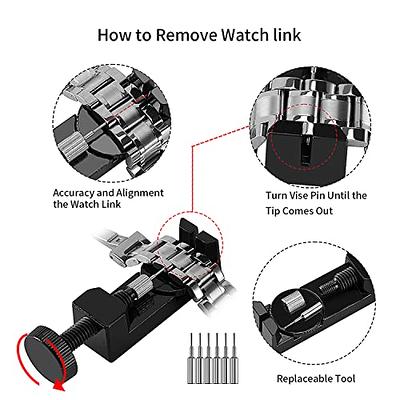 JOREST Watch Battery Replacement Kit, Watch Back Remover for Rotate Open  Watch Cover, Watch Opening Tool, Watch Strap Removal, Watch Case Opener  with