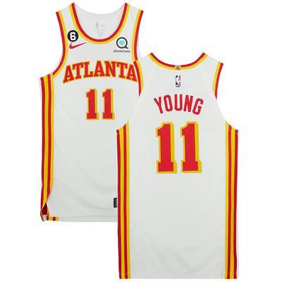 Trae Young Atlanta Hawks Game-Used #11 White Jersey vs. Sacramento