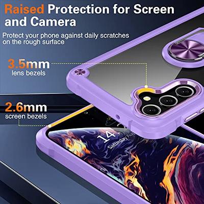 GOLDJU Funda para Samsung Galaxy A14 5G, Galaxy A14 con protector de  pantalla 1P, protector de lente de cámara 1P, soporte de metal, protección  contra