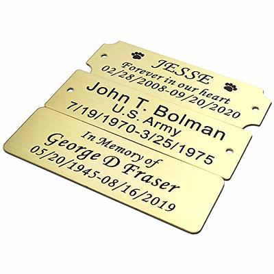 Custom Solid Brass Plate (Indoor Or Outdoor Use)