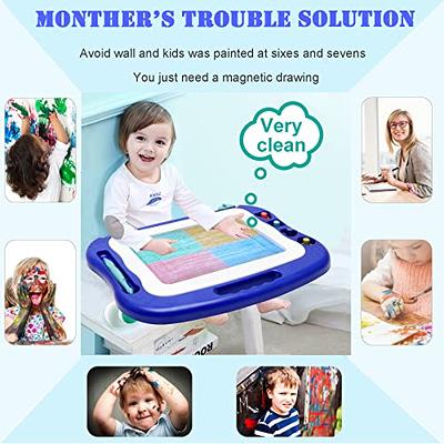 Toddler Toys Magnetic Board,Magentic Drawing Doodle Board for Toddlers,Etch  Travel Size Writing Painting Sketch Kids Toys for 3 4 5 Year Old Girls