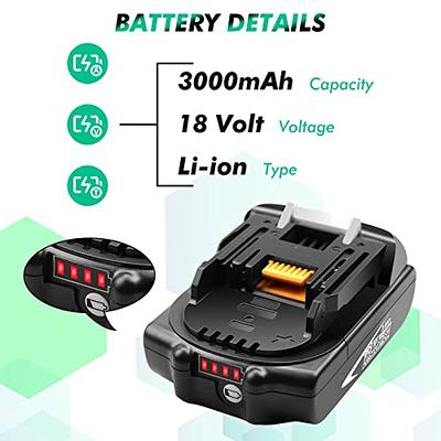 2Packs 18 Volt 3.0Ah BL1830B Lithium-ion Replacement Battery Compatible  with Makita 18V Battery BL1815 BL1815N BL1820 BL1820B BL1830 BL1840 BL1840B  BL1850 BL1840B BL1860 BL1840B Cordless Tools(Black) - Yahoo Shopping