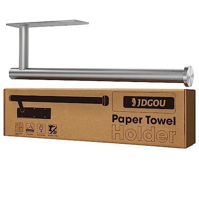 Stainless Steel Paper Towel Holder Heavy Duty Wall Mounted Self-Adhesive or  Drilling Hand Towel Holder for Kitchen, Pantry, Sink, Bathroom (Silver) -  Yahoo Shopping