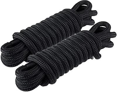 15-Foot Double Braid Nylon Dock Line, 1/2-Inch by 15-Feet, Black