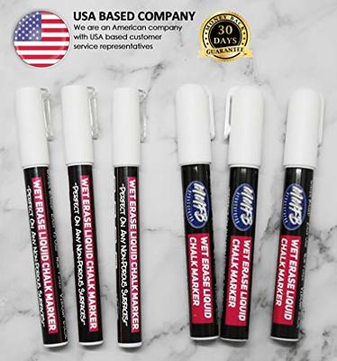 American Crafts Erasable Chalk Makers White, Craft Supplies Chalk Markers  For ChalkBoard Dry Erase Boards Windows Glass Mirrors Ceramic Metal Chalk