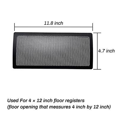 Floor Vent Covers 5.5x12, Air Vent Screen Cover Magnetic Vent Covers for  Ceiling Easy Install PVC Register Vent Covers for Home Ceiling/Wall/Floor  Air Vent Filters (White, 4 Pack, Φ0.8mm) 