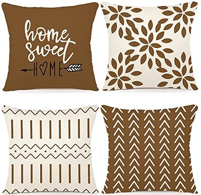 All Smiles 20x20 Outdoor Throw Pillow Covers Summer Spring Garden Flowers  Farmhouse Décor Outside Furniture Bench Decorative Cushion Set of 4 for