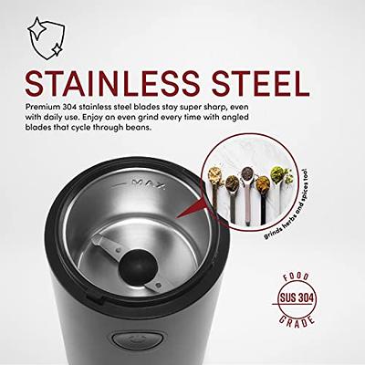 Aroma Housewares Mini Coffee Grinder and Electric Herb Grinder with 304  Stainless Steel Grinding Blades and a Premium Clear Lid (40 g.) (ACG-107B),  Black - Yahoo Shopping