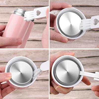 Water Bottle Cleaning Brush 3 In 1 Mini Bottle Cup Lid Detail