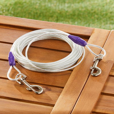 VIVBOO Dog Tie Out Cable 10ft/15ft/20ft/30ft Dog Runner Cable for Training  with Swivel Hook Green/Blue/Purple Dog Chains for Yard and Outside for Heavy  Duty Dogs Up to 150lbs - Yahoo Shopping