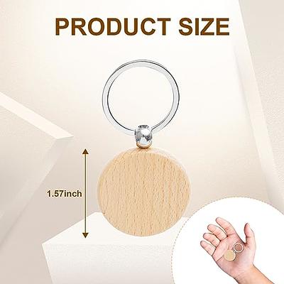 Voittozege 100 Pieces Wooden Keychain Blanks Round Shaped Wooden Keychain  Set DIY Wood Keychains Wood Blanks Key Chain Bulk Unfinished Wooden Key  Ring Key Tag for DIY Gift Craft Supplies - Yahoo Shopping