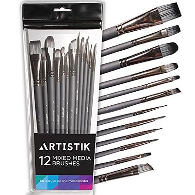 Fine Detail Paint Brush Set - (12 Piece Set) Miniature Brushes for