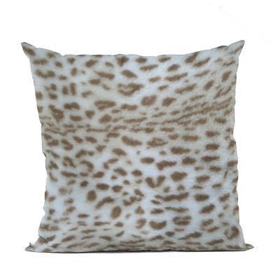 18x18 Faux Fur Throw Pillow Cover Ivory - Saro Lifestyle