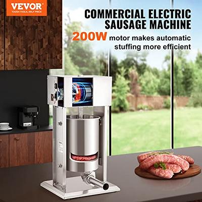 VEVOR 304 Vertical Electric Adjustable Speed Stainless Steel Heavy Duty  Sausage Filler Meat Stuffer, 22LBS/10L Capacity, Silver - Yahoo Shopping