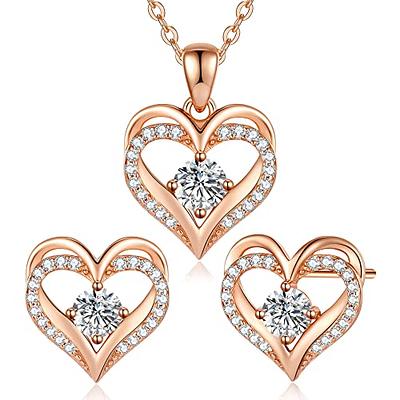 Alloy Golden Titanic Crystal Heart Of Ocean Necklace And Earring Set at Rs  100/set in New Delhi