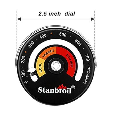 New Stove Flue Pipe Thermometer Wood Burner Top Fuel Magnetic Temperature  Gauge