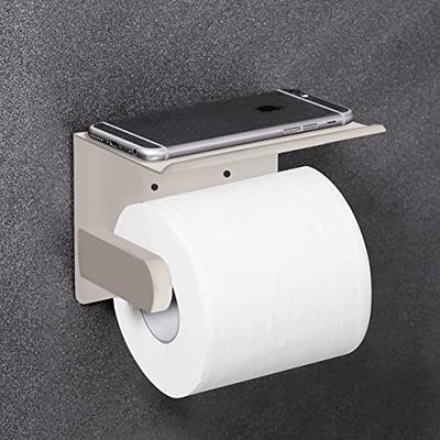 Marble Toilet Paper Holder with Shelf, 304 Stainless Steel Toilet Paper  Holder Wall Mount for Bathroom Washroom, Toilet Paper Holder for Storage, Tissue  Holder, Silver - Yahoo Shopping