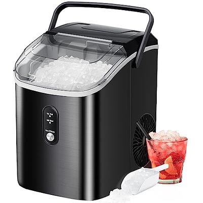  AGLUCKY Nugget Ice Maker Countertop, Portable Pebble Ice Maker  Machine with Handle, 35lbs/24H, One-Click Operation,Pellet Ice Maker for  Home/Kitchen/Office(Grey) : Appliances