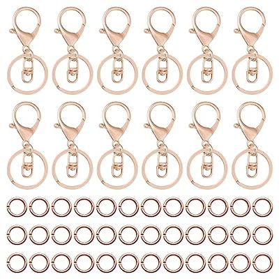 100 Pcs Premium Swivel Snap Hooks with Key Rings,Metal Lanyard Keychain  Hooks Lobster Clasps for Key Jewelry DIY Crafts 1.38inch/35mm(50 Pcs  Lanyard