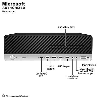  HP Micro PC EliteDesk 800 G4 Windows 11 Tiny Desktop,i7  Hexa-Core Mini Business Computers 32GB Ram 1TB NVMe M.2  SSD,WiFi,BT,HDMI,DP,USB-C,4K Support,Wireless K&M + TJJ Mouse PAD(Renewed)  : Electronics