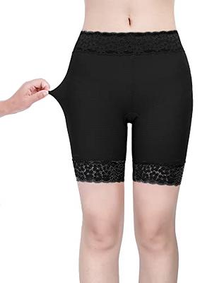 Black Lace Slip Shorts for Under Dresses