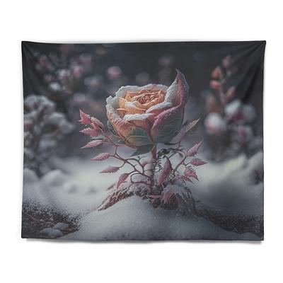 Designart A Blooming Pink Roses Flower In Winter Floral & Botanical  Framed Art Print - Yahoo Shopping