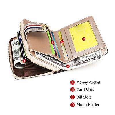 AnnabelZ Women Wallets Small Bifold Leather Pocket Wallet Ladies Mini Short Purse