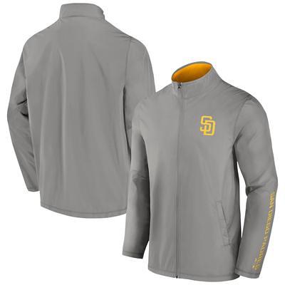 San Diego Padres Antigua Flier Bunker Pullover Sweatshirt - Gray