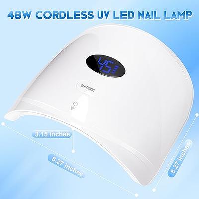 Professional UV Led Nail Lamp Cordless, 72W UV Lights for Gel Nails with  Fan, IMENE Rechargeable Nail Dryer with Portable Handle Perfect for Salon  Home Nail Art (White) - Yahoo Shopping