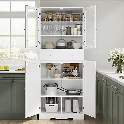 Home Storage Cabinet with Drawer Large Storage Pantry Cabinet