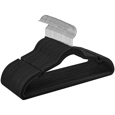 Black plastic hangers with Non-Slip Shoulders