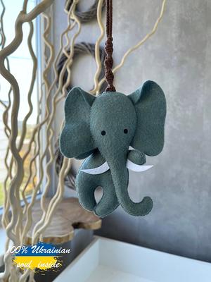 Grey Elephant Pram Chain Baby