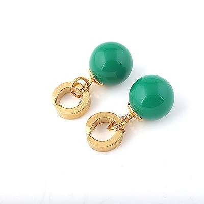  Goku Black Potara Earring,1 Pair Zamasu Agate Drop Earrings  Green: Clothing, Shoes & Jewelry