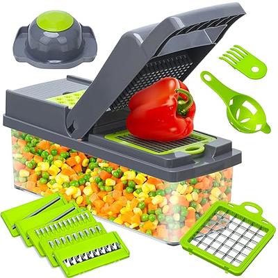 LHS Vegetable Chopper 7-in-1 Multifunctional Onion Dicer & Salad Cutter, by iohhjghjhj