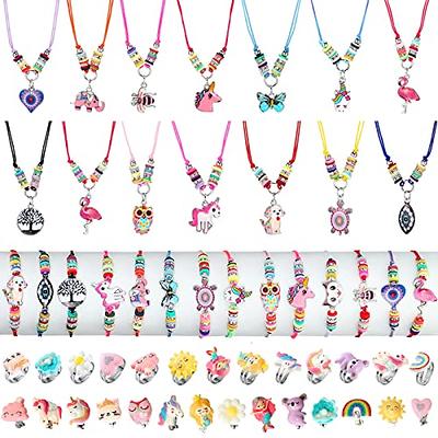 Seazoon 25 Pcs kids jewelry for girls Bracelets Necklaces and Rings Set,  little girls jewelry with Animal Seashell Butterfly Flower Pendant, toddler