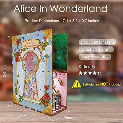 Rolife Book Nook Kit DIY 3D Wooden Puzzles Dollhouse Bookshelf Insert  Diorama Decor Personalized Assembled Bookends with LED Light for Teens  Adults 