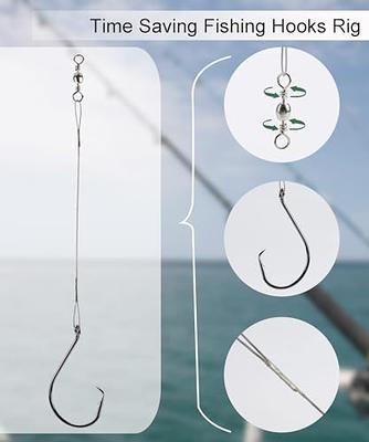 Facikono Saltwater Fishing Circle Hooks Catfishing Tackle, 100-Pack Octopus Offset Hooks for Catfish Bass Trout Walleye